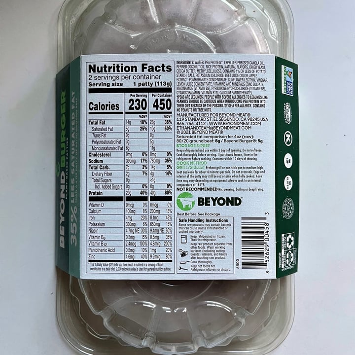 photo of Beyond Meat Beyond Burger Plant-Based Patties shared by @kyu on  05 Jul 2023 - review
