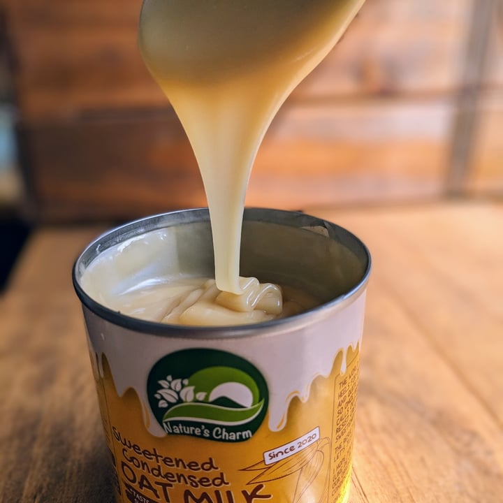 photo of Nature's Charm Condensed Oat Milk shared by @theveganfeast on  26 Jul 2023 - review