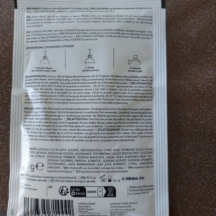photo of Everdrop Bagnoschiuma shared by @silviaddox on  06 Aug 2023 - review