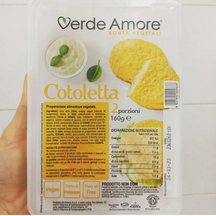 photo of Verde Amore Cotolette vegetali shared by @ross1992 on  28 Feb 2023 - review
