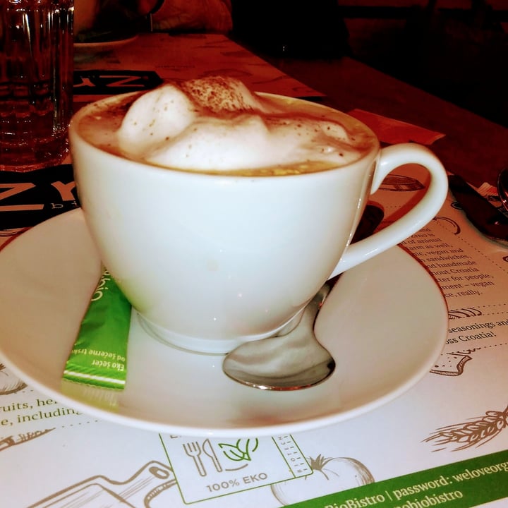 photo of Zrno bio bistro vegan cappuccino shared by @zianena on  13 Mar 2023 - review