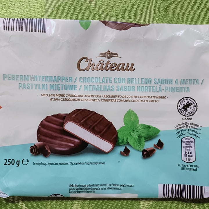 photo of Château Chocolate relleno sabor menta shared by @felinavegana on  18 Jun 2023 - review