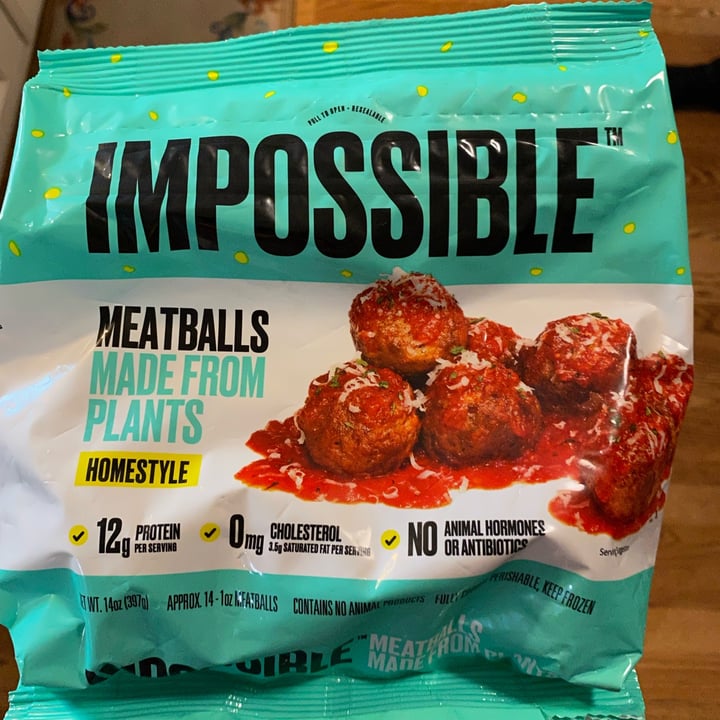 photo of Impossible Foods Impossible Homestyle Meatballs shared by @brittanymiller on  24 Dec 2022 - review
