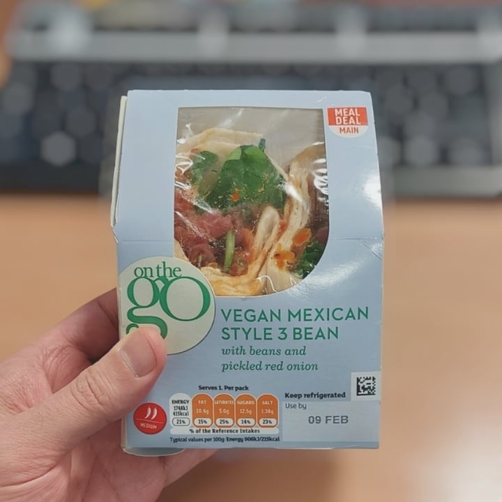 photo of On the Go On The Go Vegan Mexican Style 3 Bean Wrap shared by @lt14gjc on  09 Feb 2023 - review