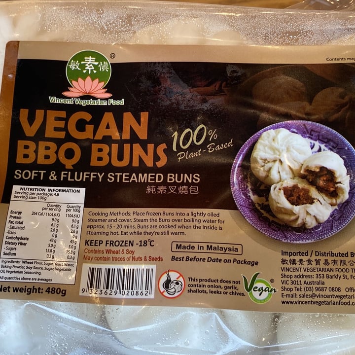 photo of Vincent Vegetarian Food vegan bbq buns shared by @lindy on  20 Jul 2023 - review