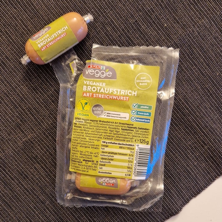 photo of Spar Veggie Brotaufstrich Art Streichwurst | meat spread like bread spread shared by @vanpanda on  07 Aug 2023 - review