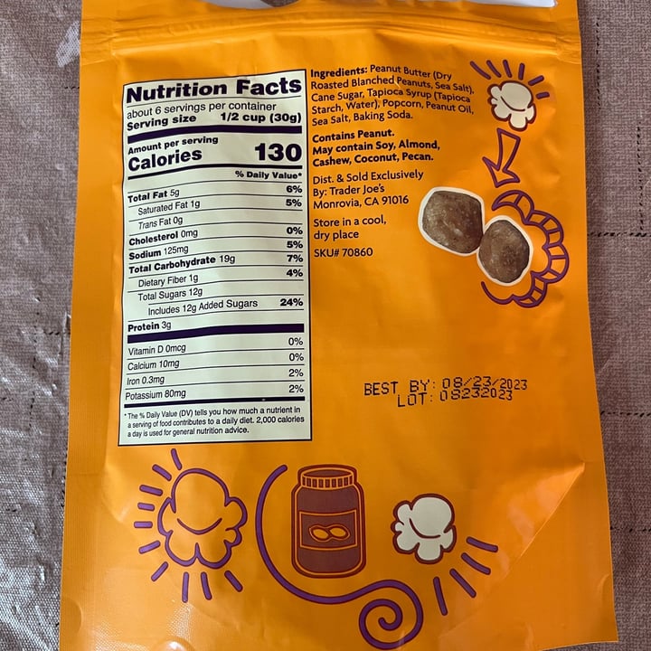 photo of Trader Joe's Peanut Butter Caramel Coated Popcorn shared by @annettej on  03 Jun 2023 - review