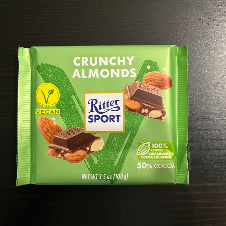 photo of Ritter Sport Crunchy Almonds shared by @vegphilosopher on  22 Apr 2023 - review