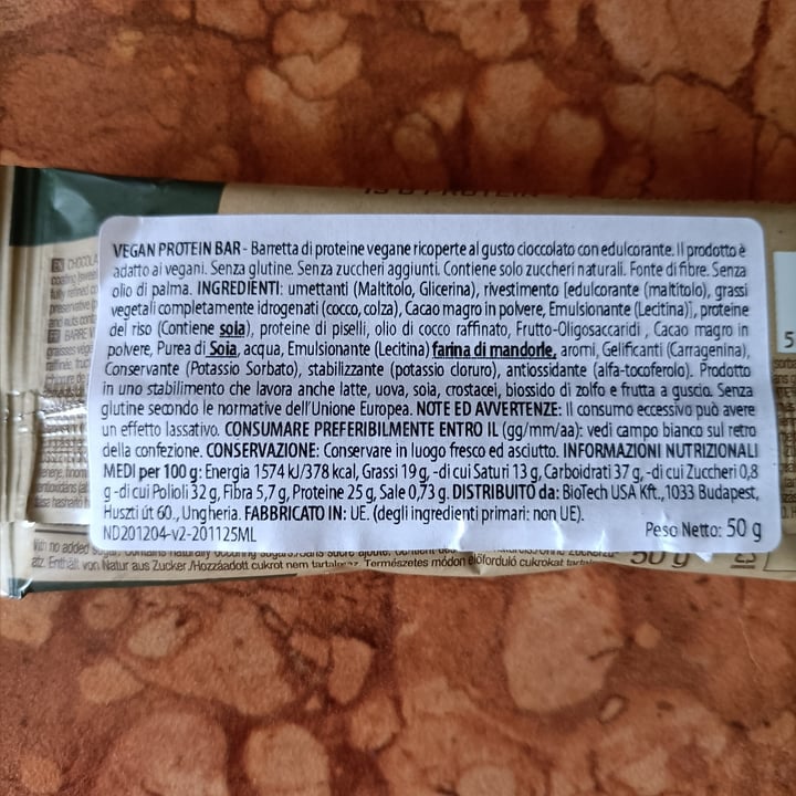 photo of BioTechUSA Vegan protein bar chocolate shared by @wonka on  01 Jun 2023 - review