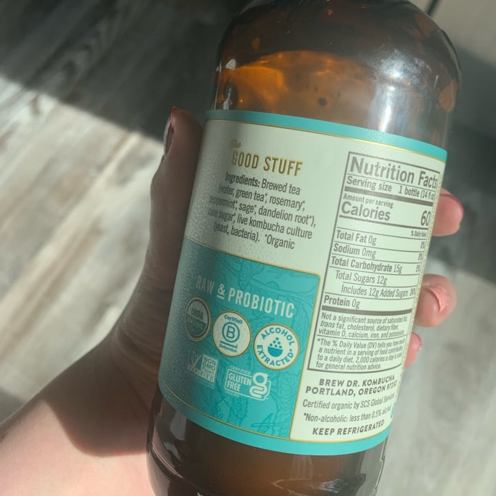 photo of Brew Dr. Kombucha Clear Mind shared by @friendlyvegan on  24 Feb 2023 - review