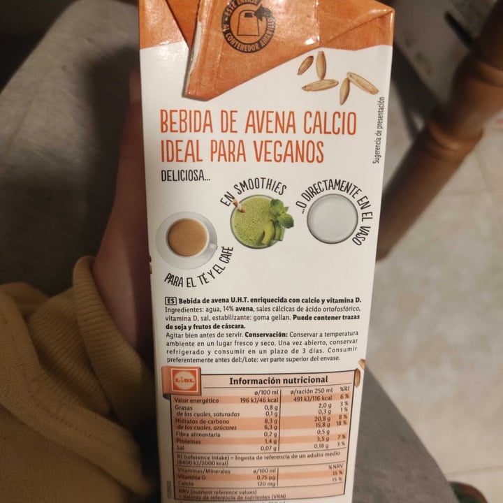 photo of Vemondo Bebida de avena calcio shared by @ngn28 on  24 Feb 2023 - review