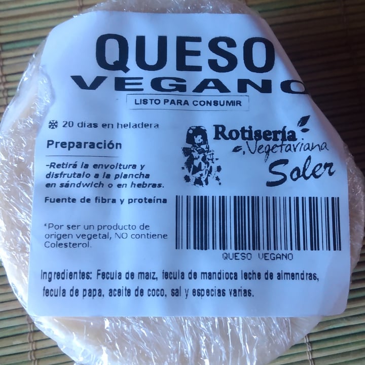 photo of rotiseria vegetariana soler queso vegano shared by @martinvegan on  23 Jun 2023 - review