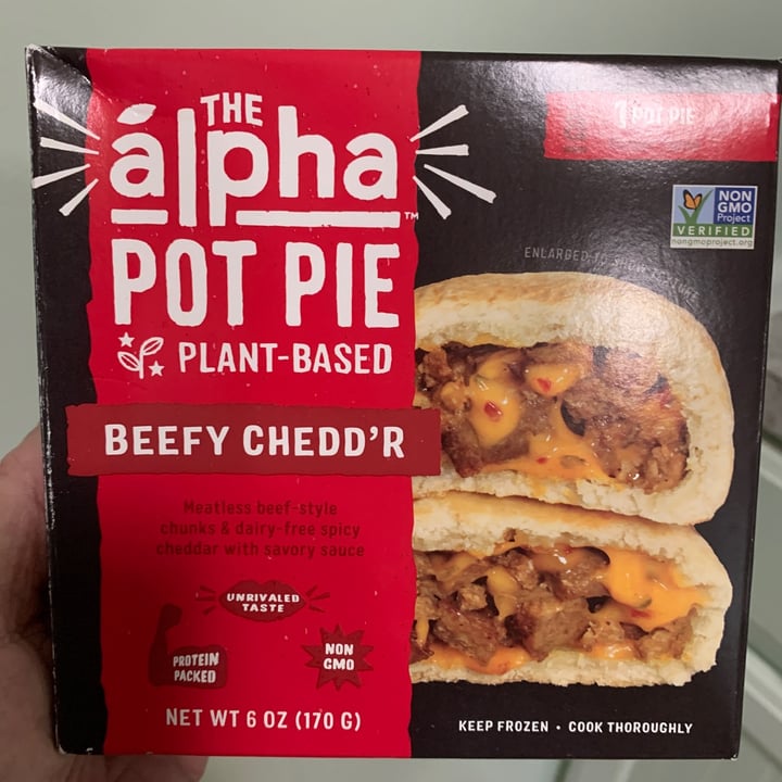 photo of Alpha Foods Beefy Chedd'r Pot Pie shared by @onehungryvegan on  12 Jul 2023 - review