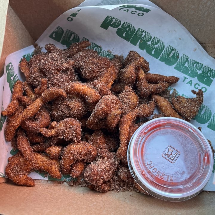 photo of Paradise Taco Churro Funnel Cake shared by @thebkvegans on  06 Jun 2023 - review