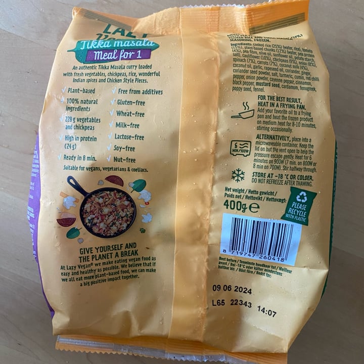 photo of Lazy Vegan Tikka Masala shared by @jella02 on  22 Mar 2023 - review