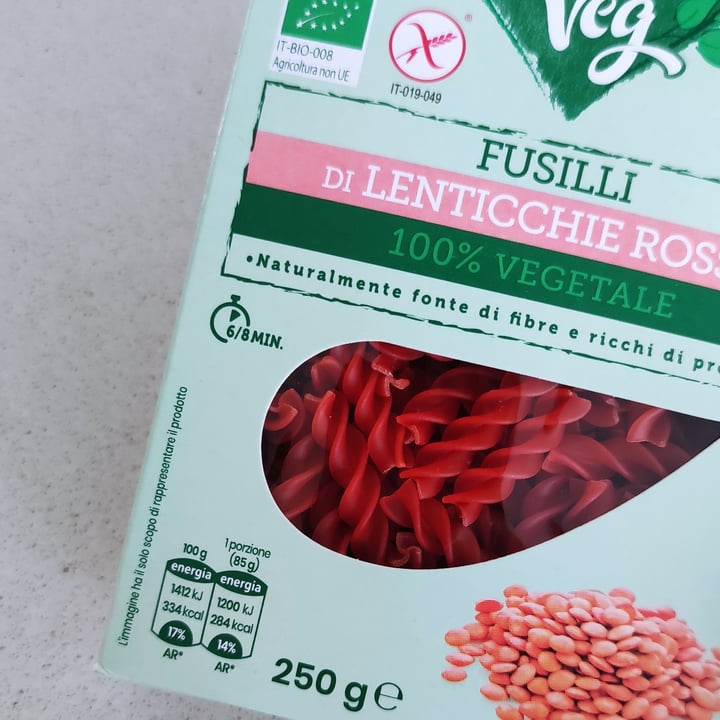photo of Amo Essere Veg fusilli di lenticchie rosse shared by @angelarusso on  23 Jun 2023 - review