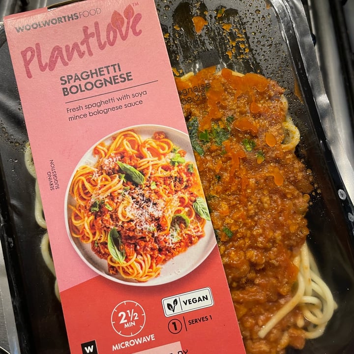 photo of Woolworths Food plant love spaghetti bolognese shared by @sarahjeggle on  04 Jun 2023 - review