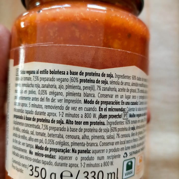 photo of Vemondo Salsa boloñesa shared by @aquiles on  29 Jan 2023 - review