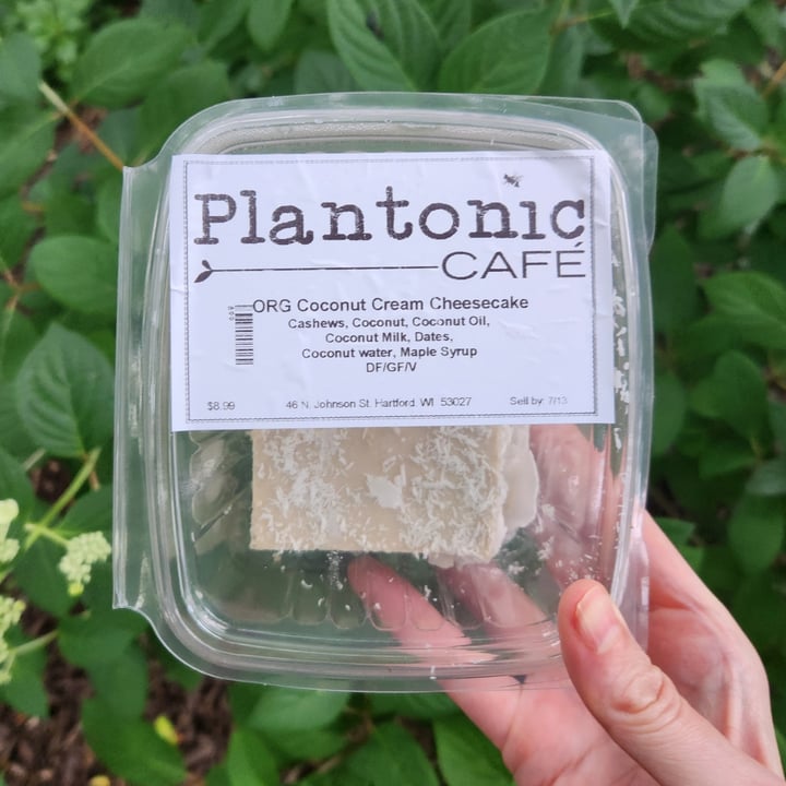 photo of Plantonic Cafe Coconut Cream Cheesecake shared by @rosieb33 on  08 Jul 2023 - review