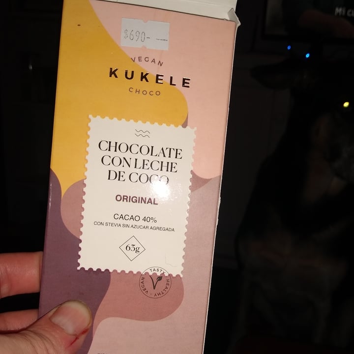 photo of Kukele Vegan Choco Chocolate Con Leche De Coco Cacao 40% shared by @silviov on  08 Apr 2023 - review