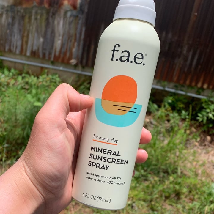 photo of F.a.e Mineral Sunscreen Spray shared by @jamiemcgill on  04 Aug 2023 - review