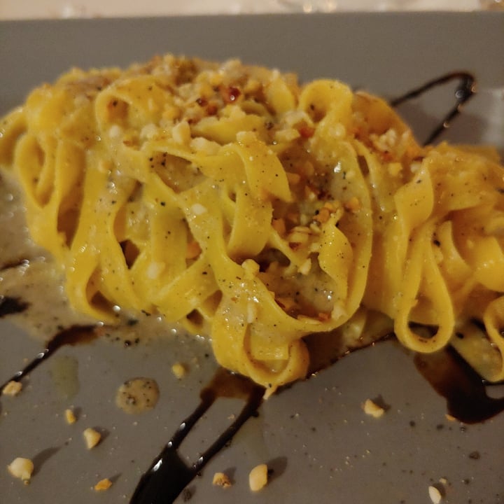 photo of Trattoria al Pirio Tagliatelle Di Mais Con Aglio Nero, Liquirizia E Nocciole shared by @giu981 on  05 Jun 2023 - review
