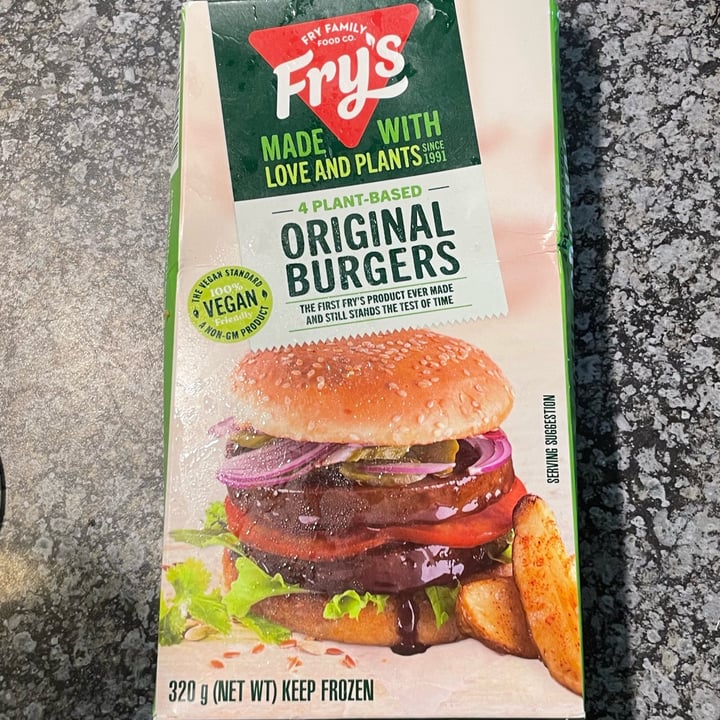 photo of Fry's Family Food Original Burgers shared by @thehumblechickpea on  10 May 2023 - review