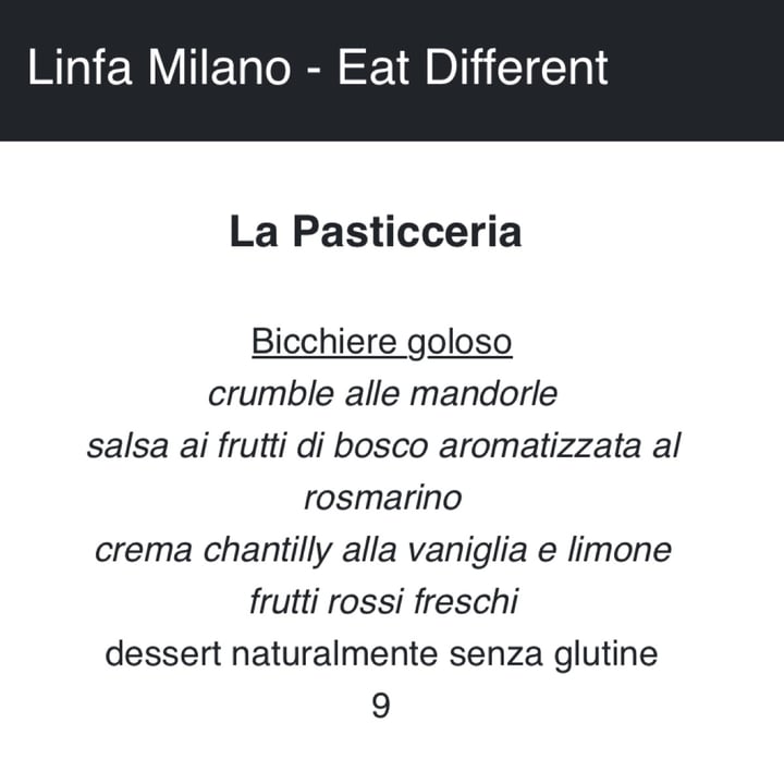 photo of Linfa Milano - Eat Different Bicchiere goloso shared by @aleglass on  19 May 2023 - review