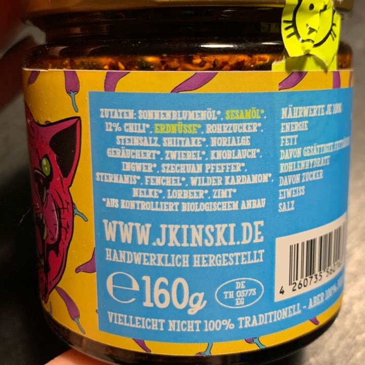 photo of J.Kinski spicy chili crunch shared by @k-wunderlich on  28 Dec 2022 - review