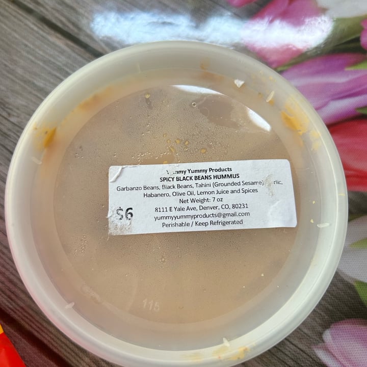 photo of yummy yummy products spicy black beans hummus shared by @izzyyrey on  30 May 2023 - review