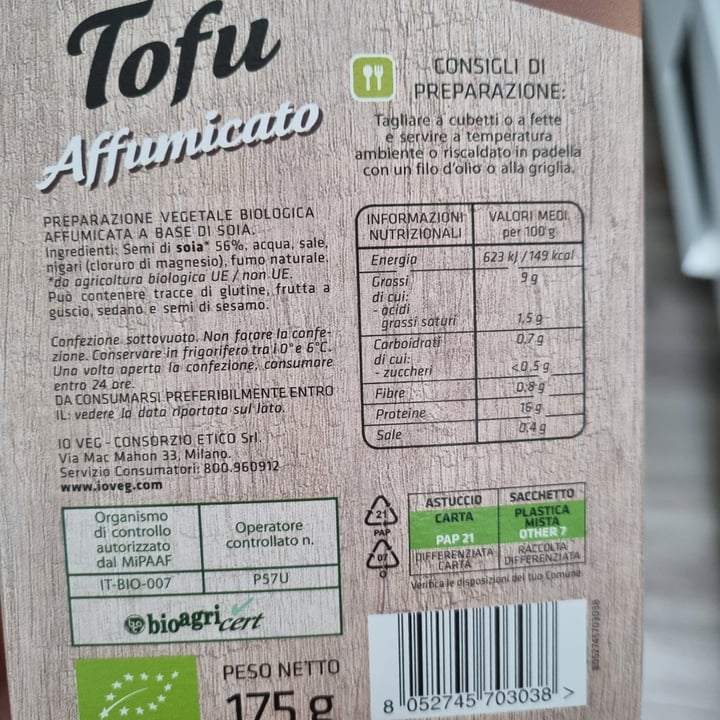 photo of IO VEG tofu affumicato shared by @chiaz on  02 Jun 2023 - review