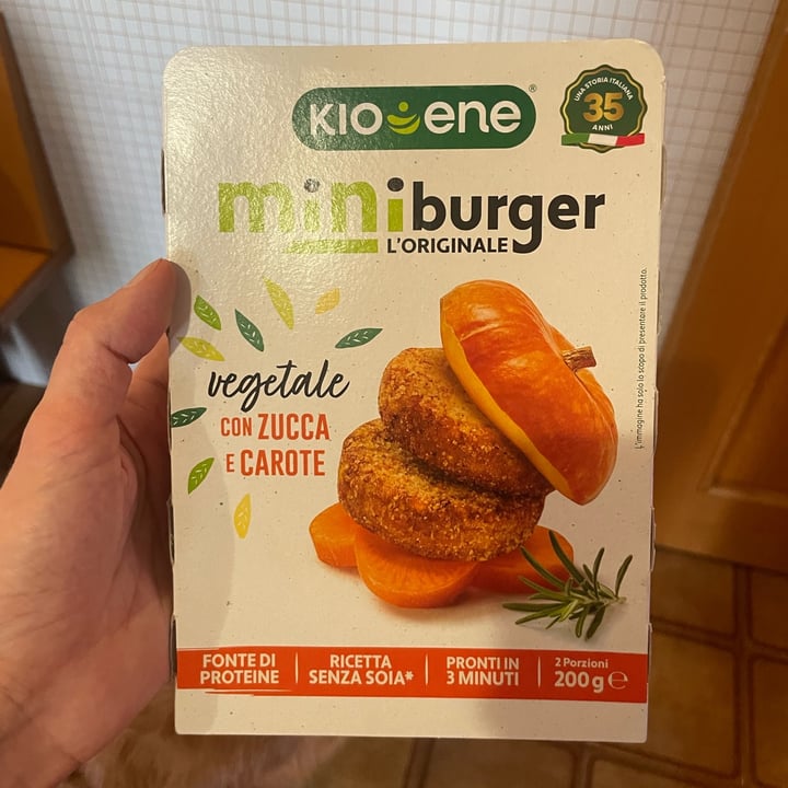 photo of Kioene mini burger carota e zucca shared by @cinziagilmore on  28 Jul 2023 - review