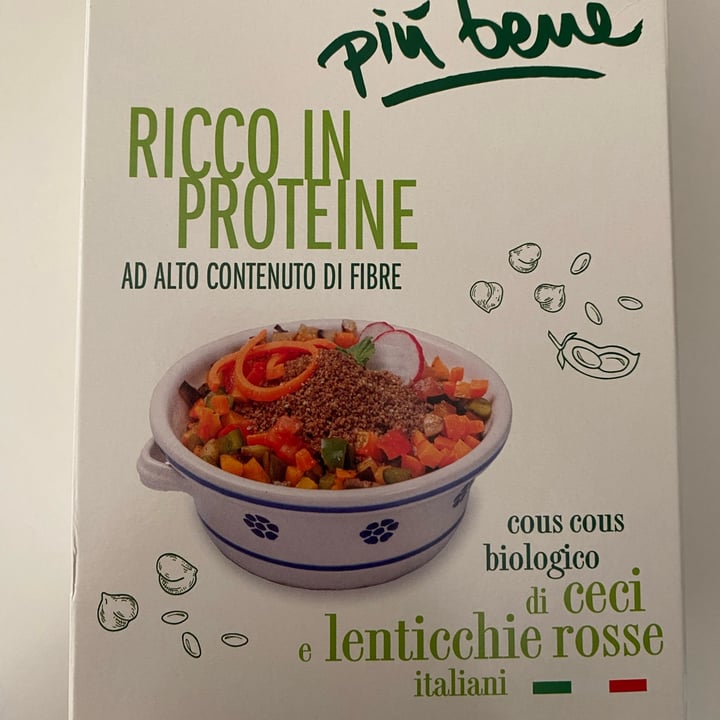 photo of Piú bene Cous cous ceci e lenticchie rosse shared by @angievegetableslover on  09 Jan 2023 - review
