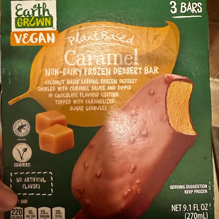 photo of Earth Grown Caramel non-dairy frozen dessert bar shared by @epwlandp on  20 Jun 2023 - review