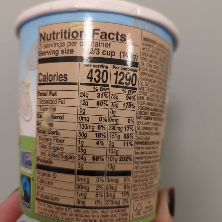photo of Ben & Jerry's Coconut Seven Layer Bar shared by @regimack on  25 Feb 2023 - review