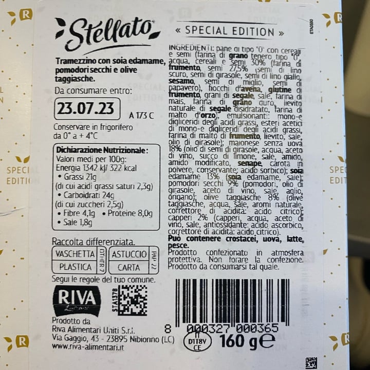 photo of Riva stellato pomodori secchi, olive taggiasche, edamame e capperi shared by @terryble89 on  30 Jun 2023 - review