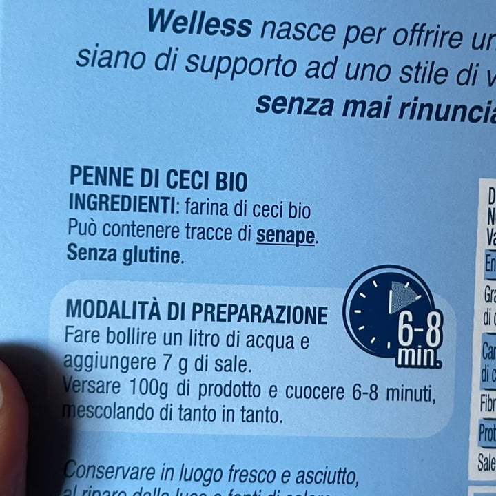 photo of Welless Penne 100% Ceci shared by @cinziagilmore on  03 Feb 2023 - review