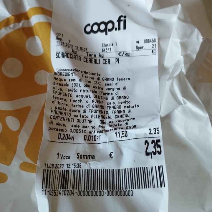 photo of Coop.fi Schiacciatina ai Cereali shared by @caffy on  11 Aug 2023 - review