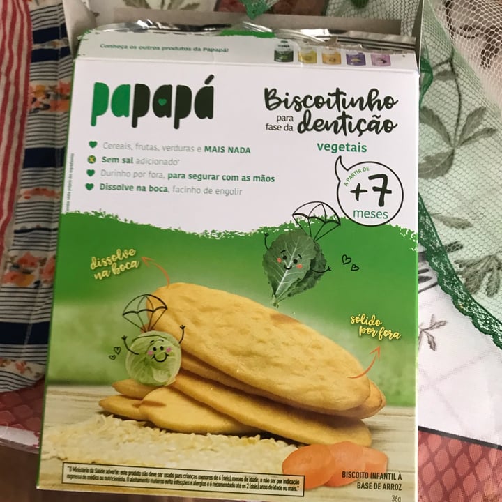 photo of Papapa Biscoitinho para fase de dentição - vegetais shared by @anapaulamr on  27 Mar 2023 - review