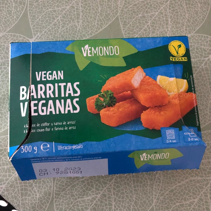 photo of Vemondo Barritas (fishy fingers) shared by @veganmazza on  05 Jan 2023 - review