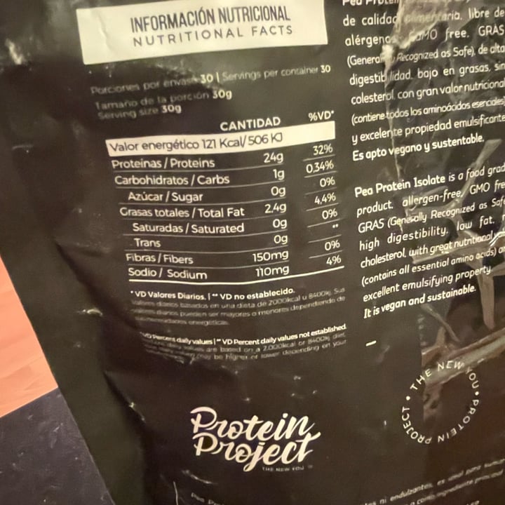 photo of Protein Project Vegan Pea Protein Isolate shared by @franvegg on  28 Apr 2023 - review