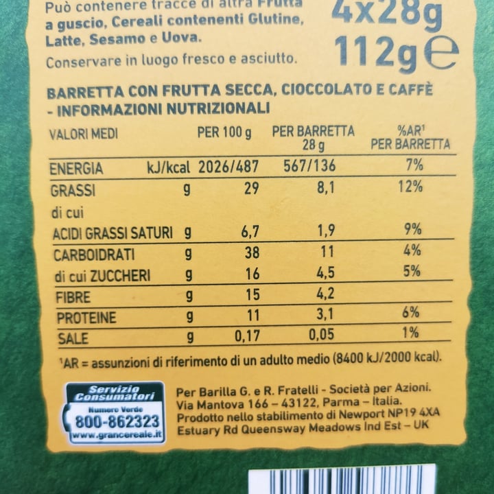photo of Gran Cereale Barrette Caffè Cioccolato Nocciole shared by @raffa70s70 on  23 Jul 2023 - review
