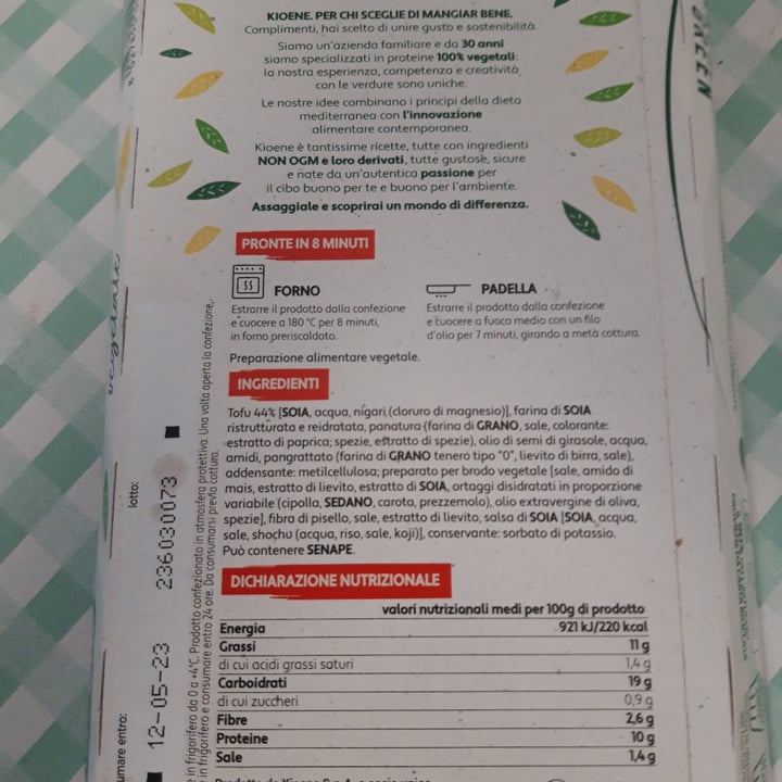 photo of Kioene cotoletta vegetale shared by @awareness on  23 Jun 2023 - review