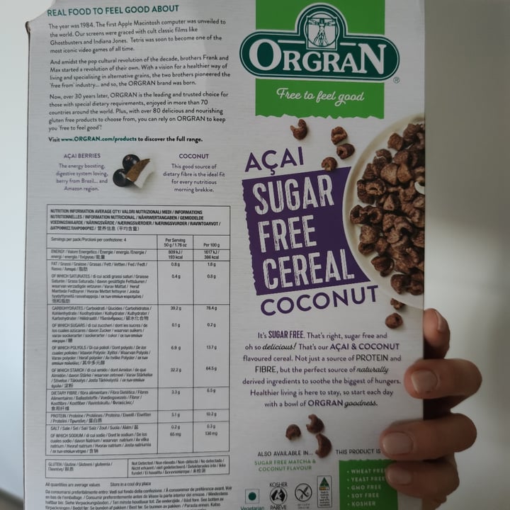 photo of Orgran Açaí sugar free cereal shared by @miriscog on  10 Mar 2023 - review