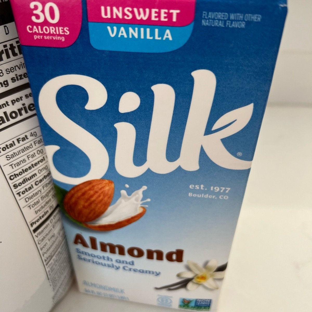 Silk Unsweetened vanilla almond milk 30 cal Reviews abillion