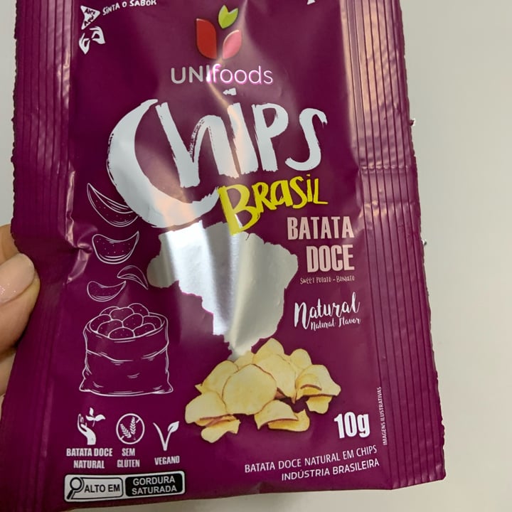 photo of UNIfoods Chips Brasil de Batata Doce shared by @estreladamanha2009 on  20 Dec 2022 - review