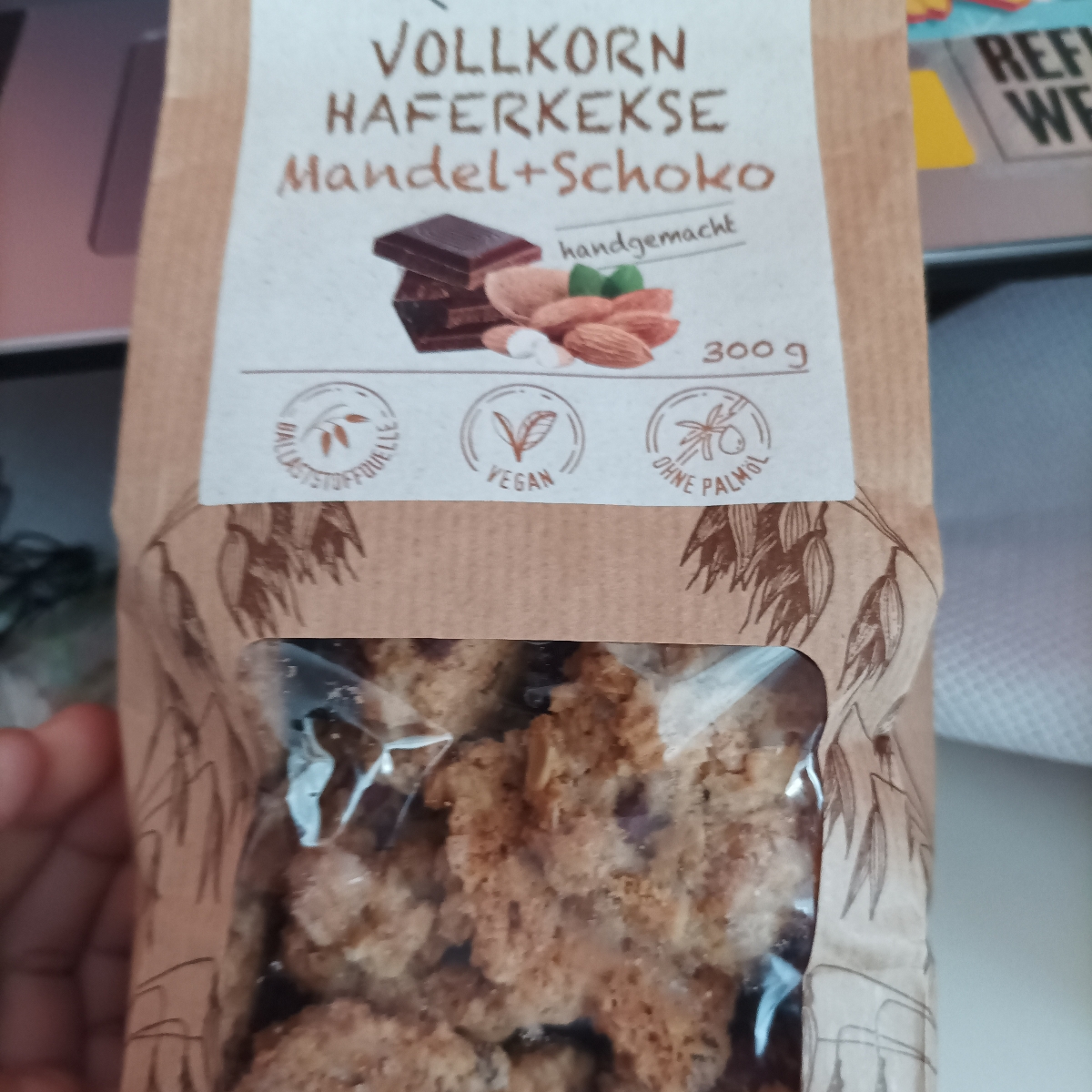 vollkorn Haferkekse Mandel + schoko from Hafer Herz - Vegan Product ...