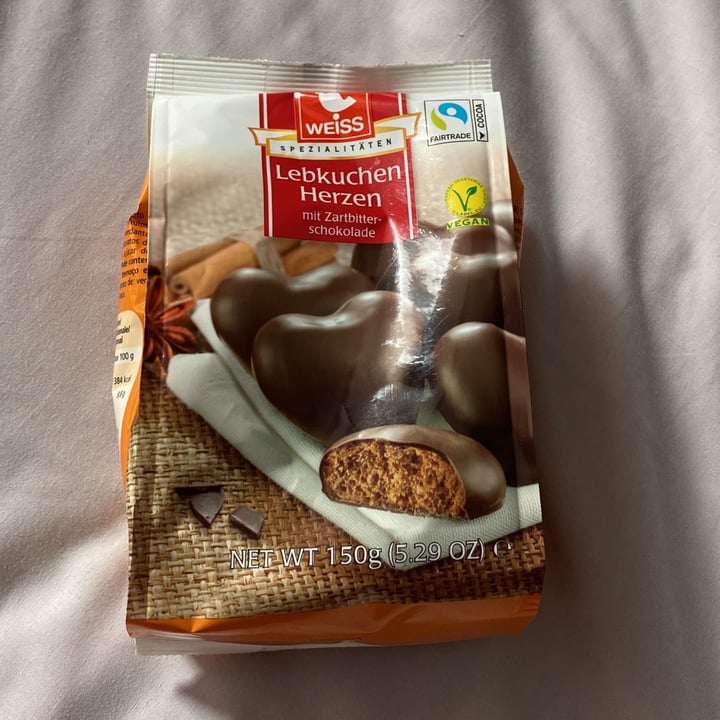 photo of Weiss Lebkuchen Herzen shared by @kevinvegancoach on  17 Dec 2022 - review