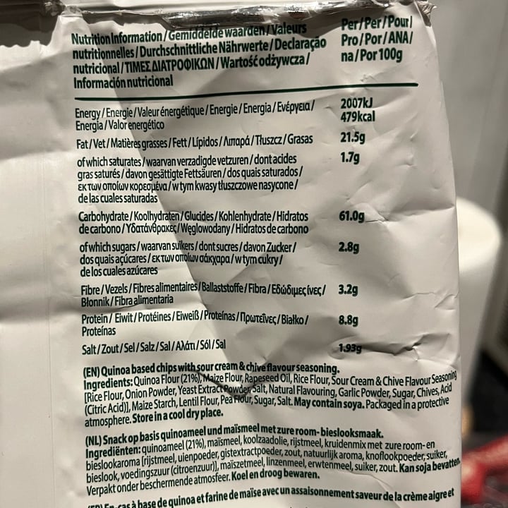 photo of Eat Real Quinoa Chips Sour Cream & Chives shared by @laysvinagreta on  07 Jan 2023 - review