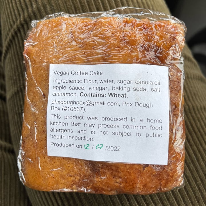 photo of PHX Dough Box Vegan Coffee Cake shared by @mckinley on  30 Dec 2022 - review